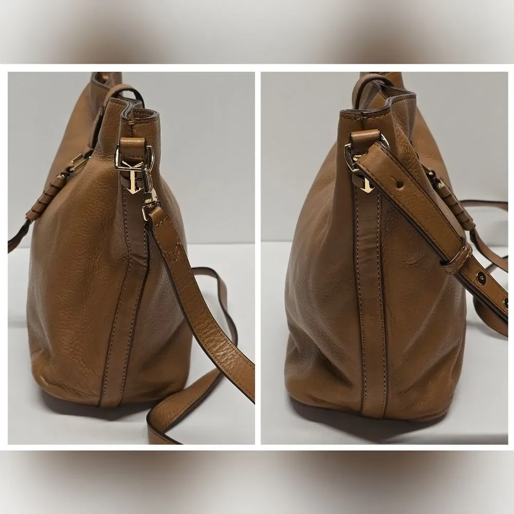 Stella & Dot Covet Sunday Crossbody Bag / Saddle / Tan Leather